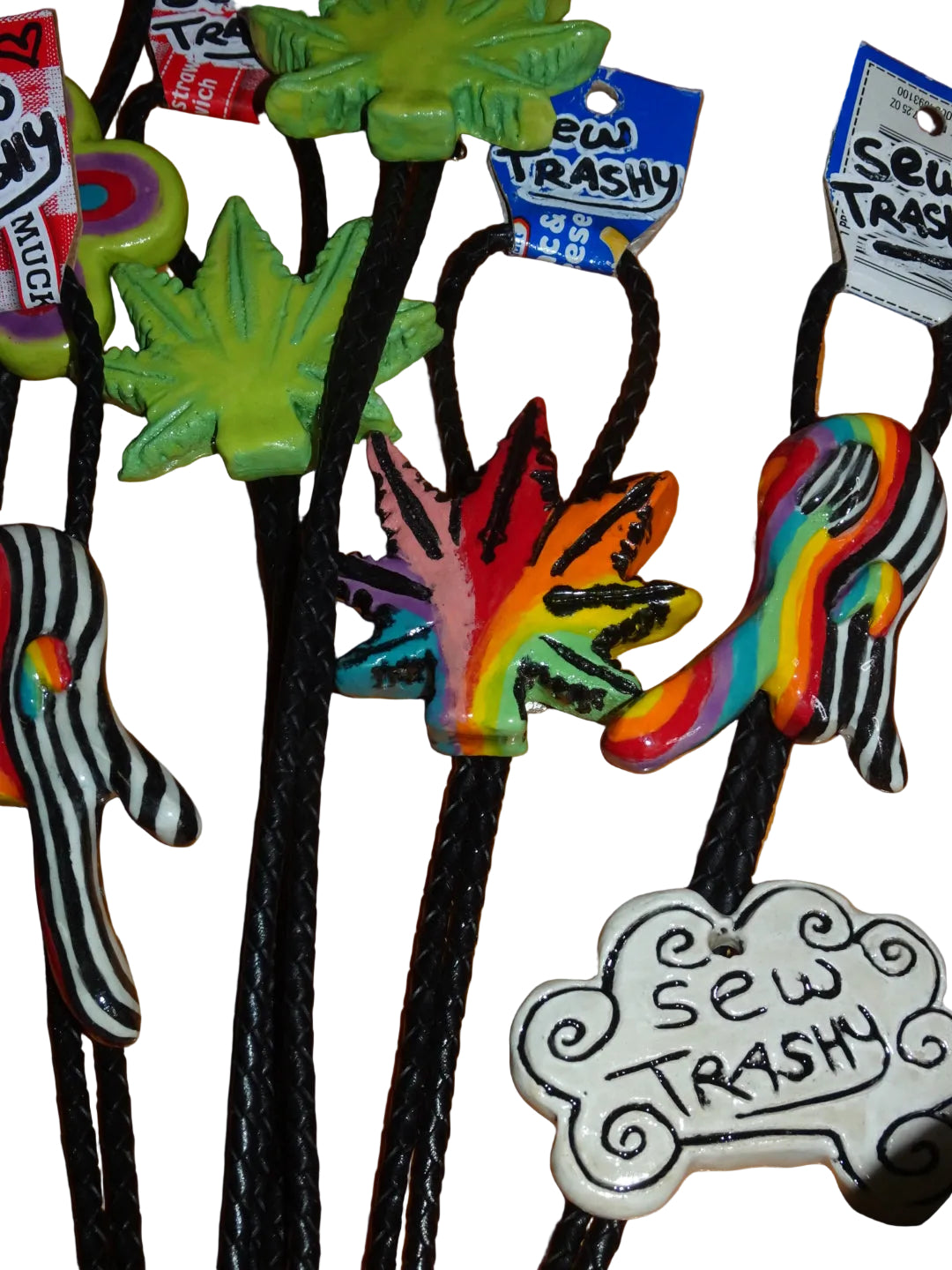 RAINBOW POT LEAF BOLO TIE