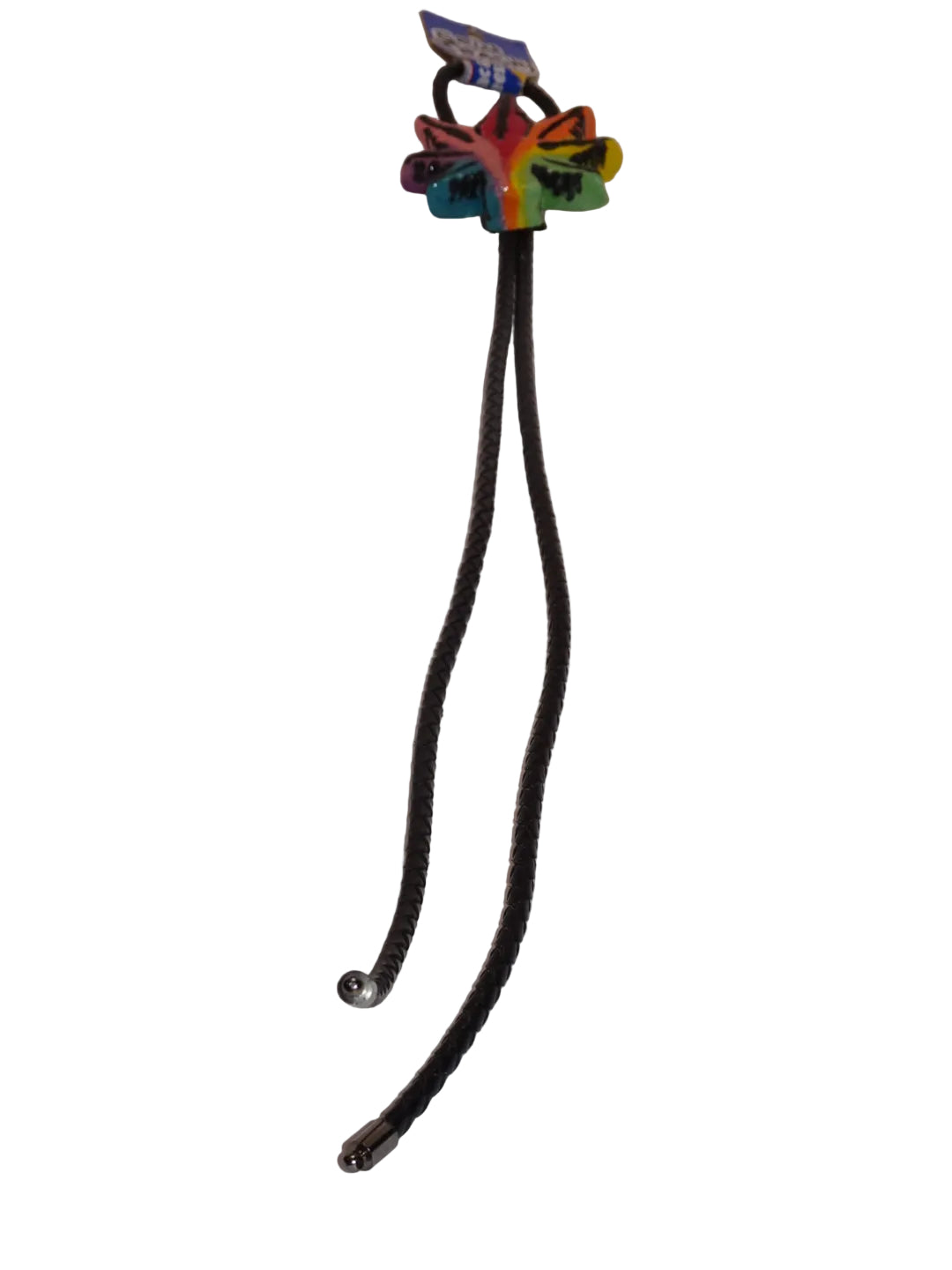 RAINBOW POT LEAF BOLO TIE