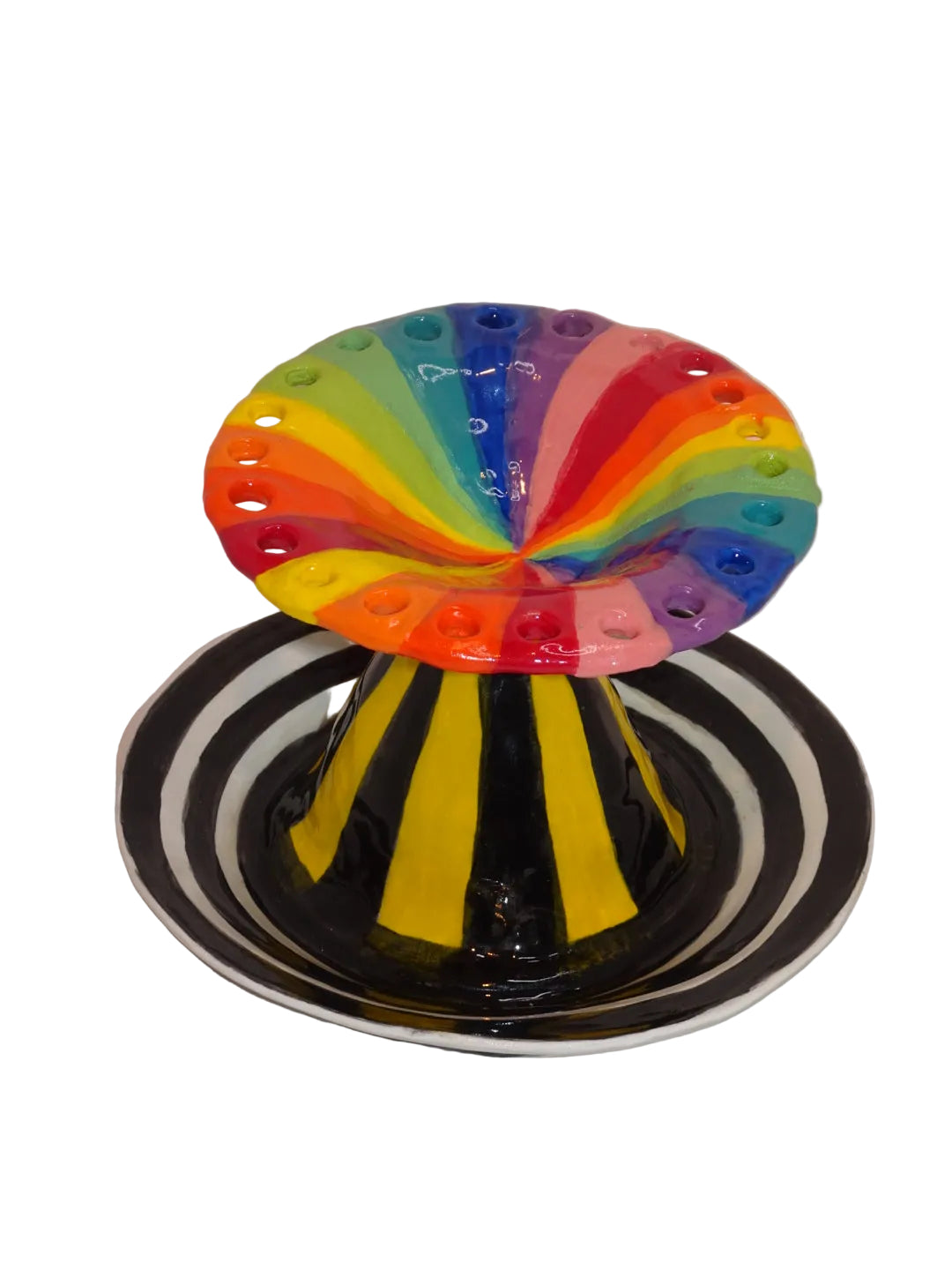 TRIPPY RAINBOW MUSHROOM EARRING DISH