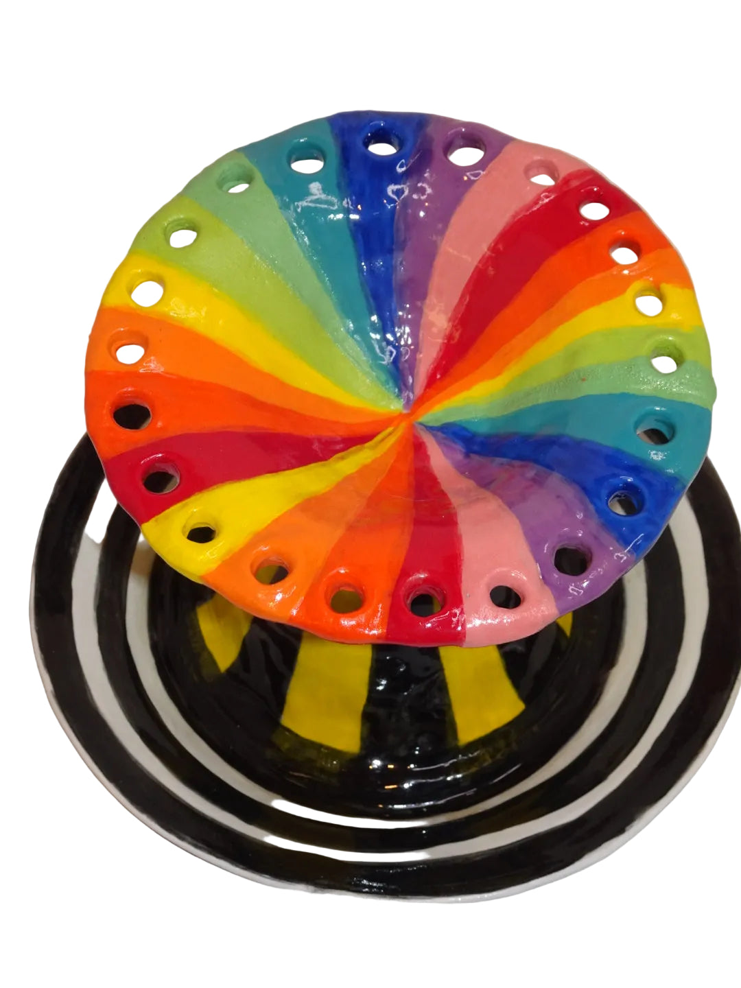 TRIPPY RAINBOW MUSHROOM EARRING DISH