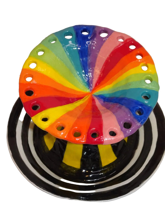 TRIPPY RAINBOW MUSHROOM EARRING DISH