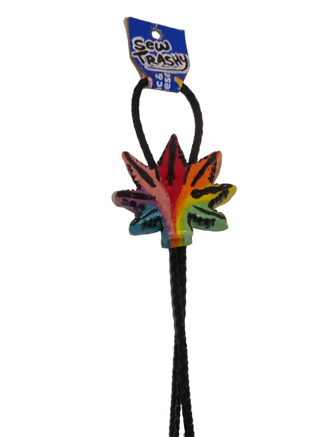 RAINBOW POT LEAF BOLO TIE