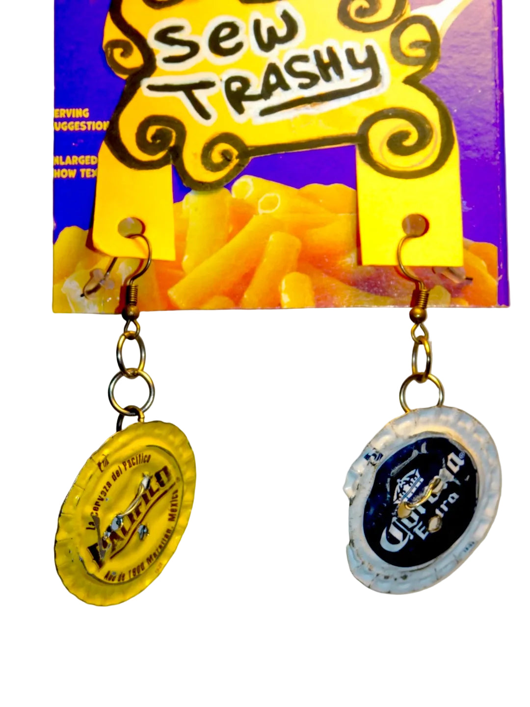 BEER CAP BUTTON EARRINGS