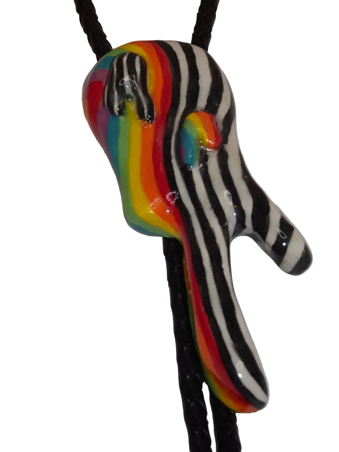 TRIPPY RAINBOW YIN AND YANG BOLO TIES