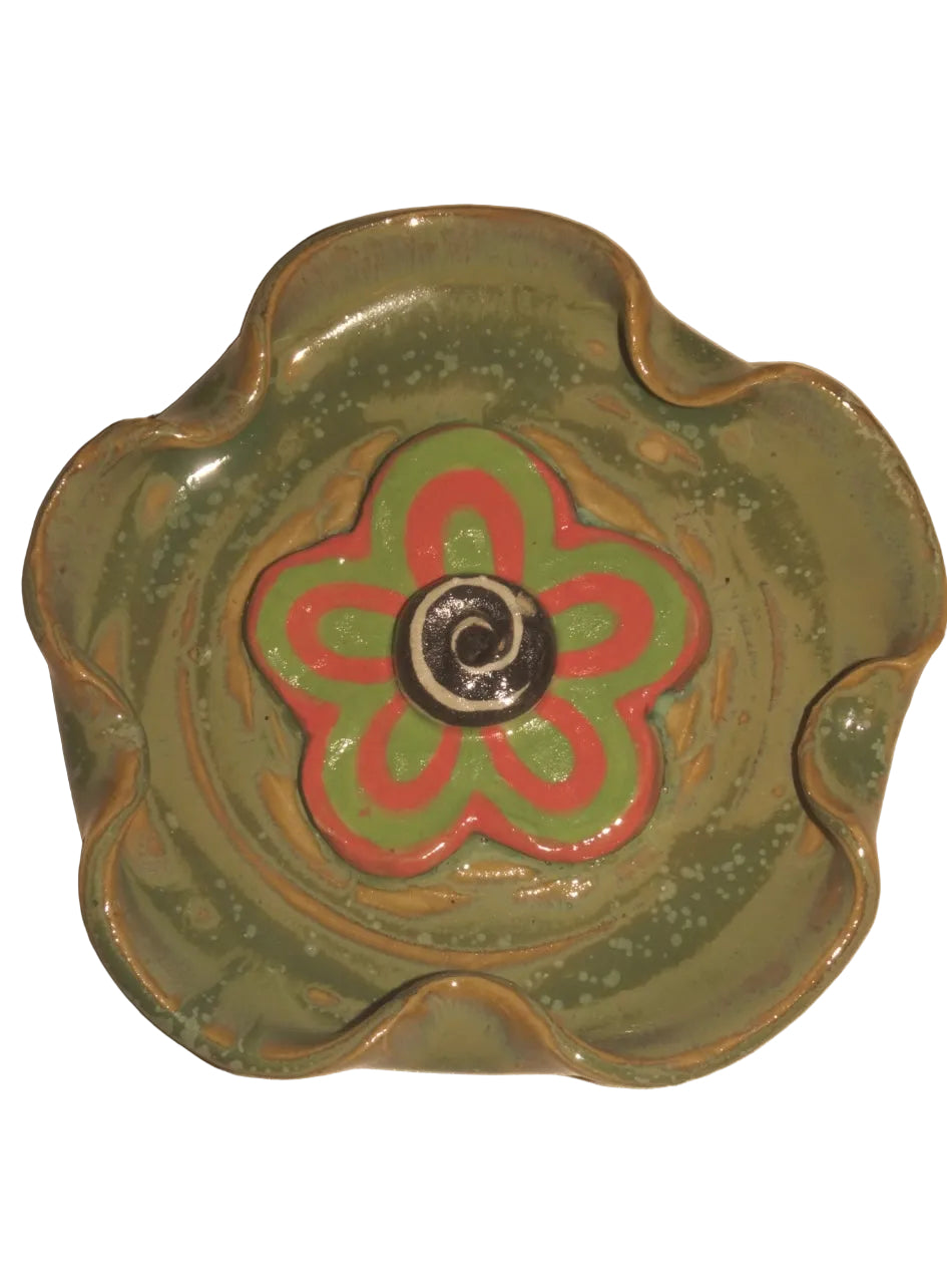 TRIPPY FLOWER INCENSE AND ASHTRAY
