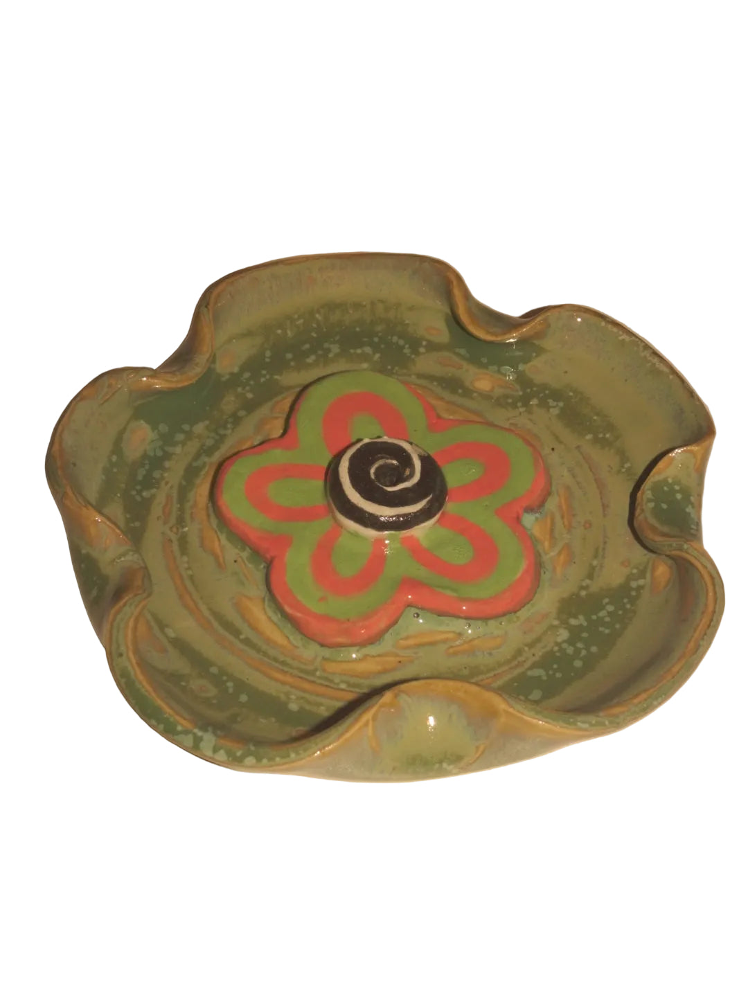 TRIPPY FLOWER INCENSE AND ASHTRAY