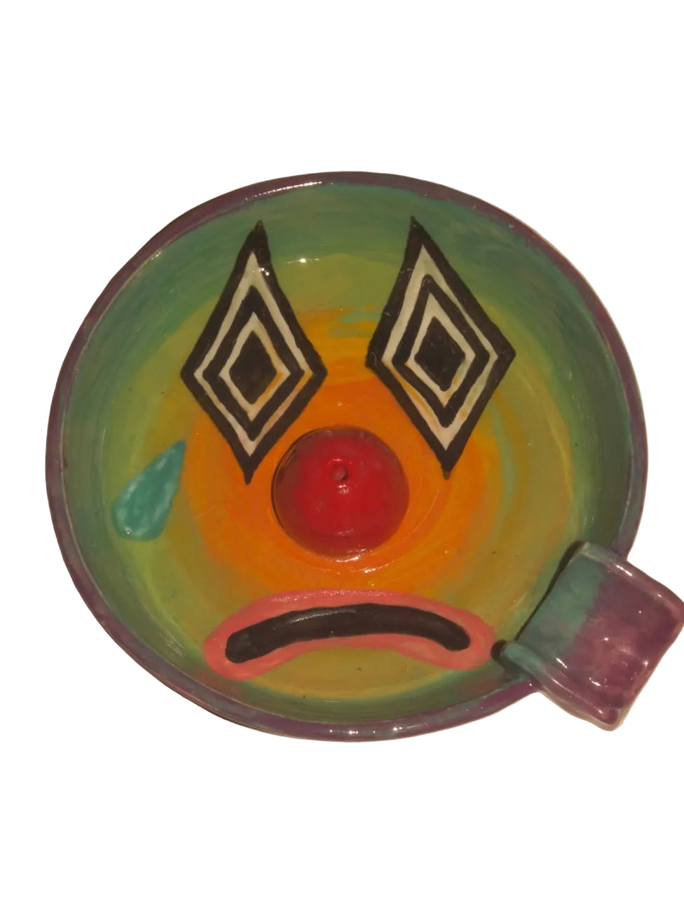 RAINBOW CLOWN INCENSE AND ASHTRAY