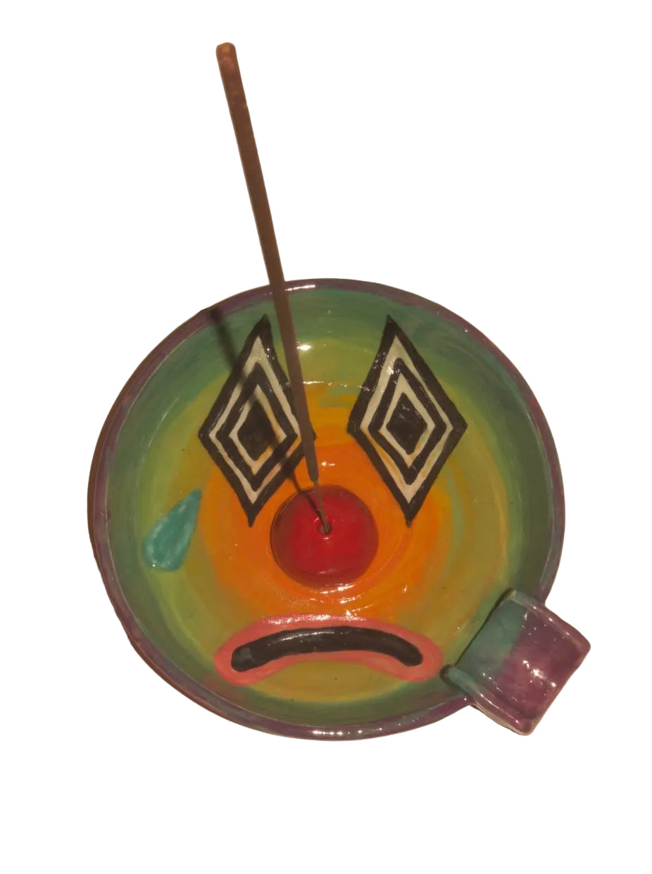 RAINBOW CLOWN INCENSE AND ASHTRAY